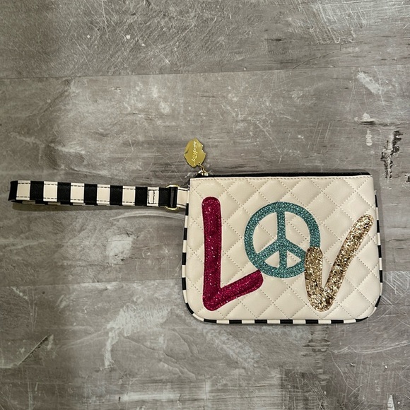 Betsey Johnson Handbags - LUV BETSEY by Betsey Johnson "LOV" Glitter Wristlet